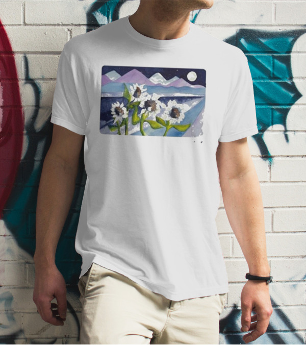 Sunflowers Under Starry Mountain Night - Big Thief Mema Mooowers T-Shirt