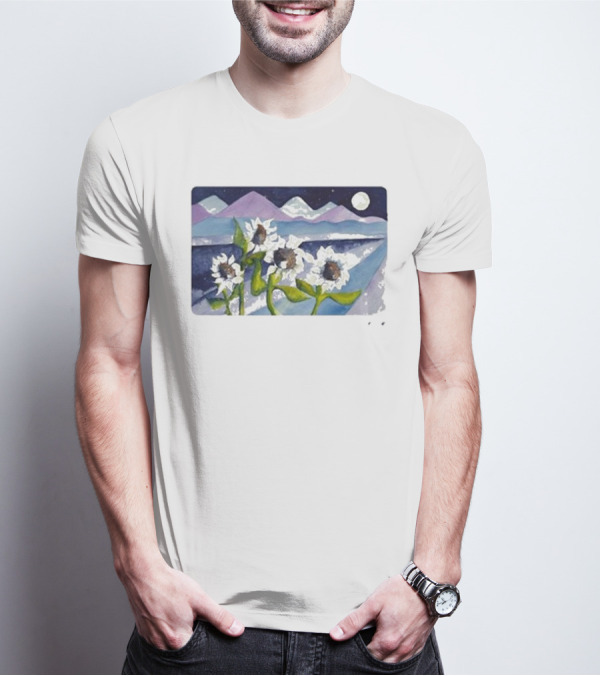 Sunflowers Under Starry Mountain Night - Big Thief Mema Mooowers T-Shirt