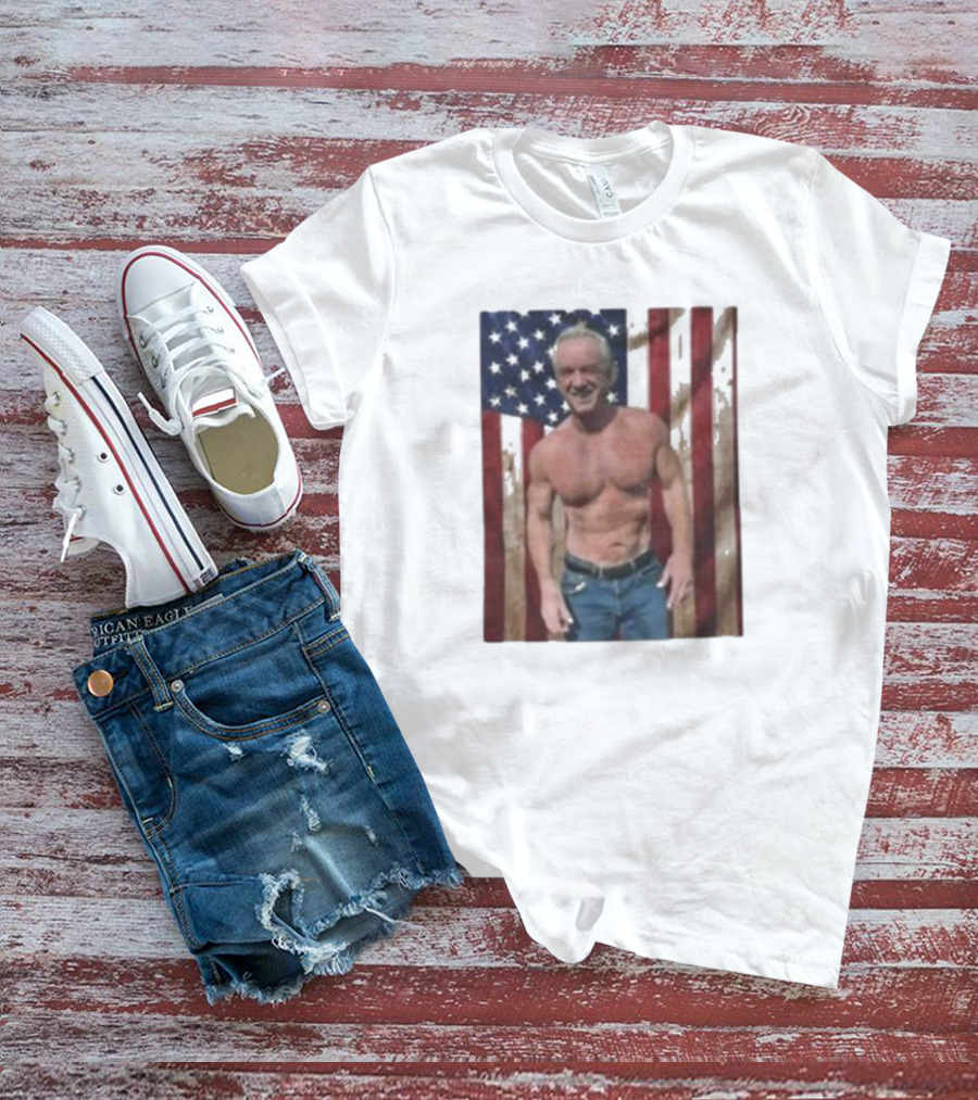 Kennedy No Make America Healthy Again USA Flag Muscles T-Shirt