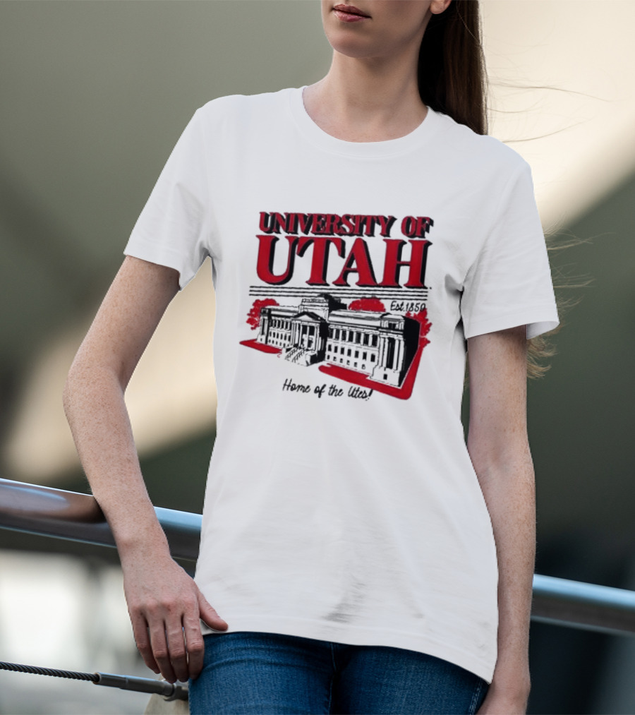 University Of Utah Home Of The Utes Est. 1850 Vintage Building T-Shirt