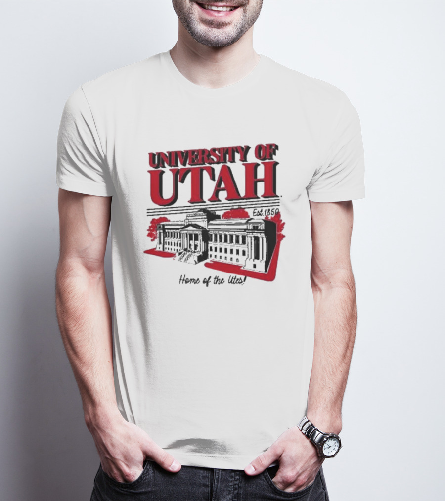 University Of Utah Home Of The Utes Est. 1850 Vintage Building T-Shirt