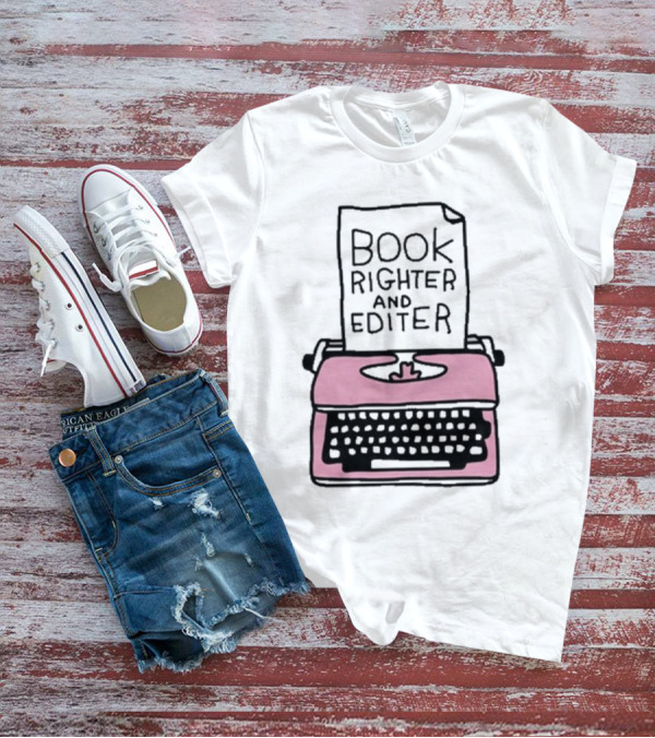 Zoe Bread Book Righter And Editer Pink Typewriter T-Shirt