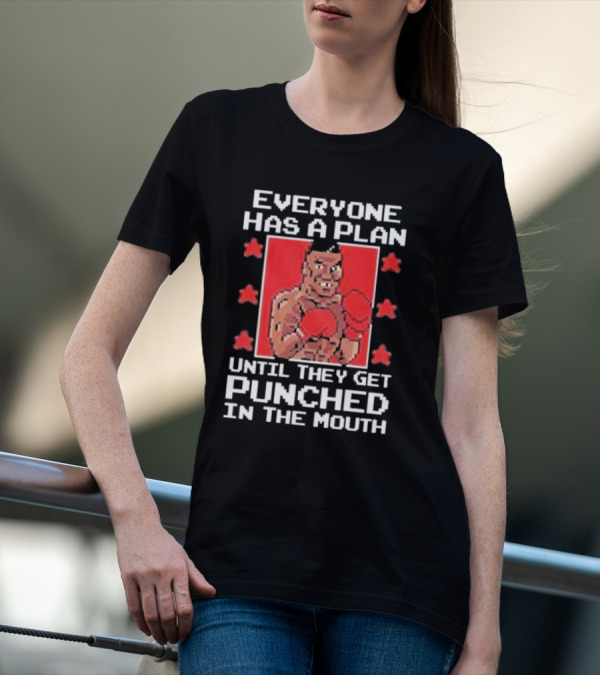 Everyone Has A Plan Until They Get Punched In The Mouth Pixel Art Boxer T-Shirt