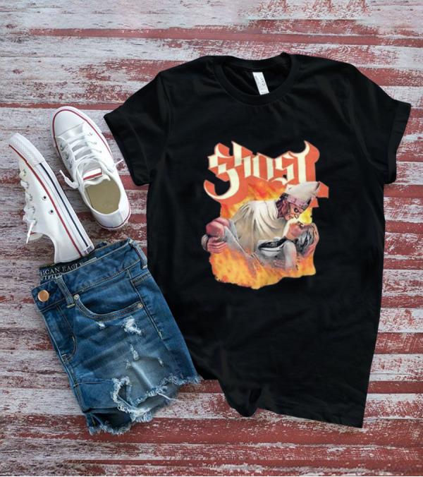 Ghost Papa Nihil In Flames With Imperator Fire T-Shirt