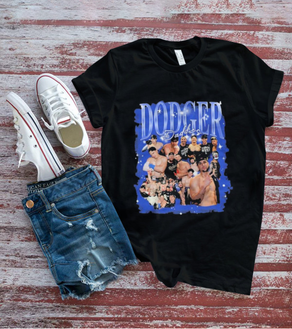 Dodger Daddies Starry Blue Team Icons Compilation T-Shirt