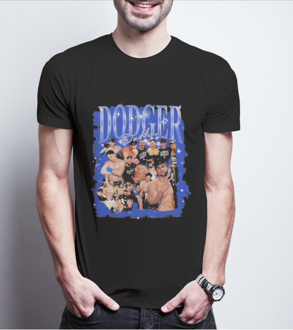 Dodger Daddies Starry Blue Team Icons Compilation T-Shirt