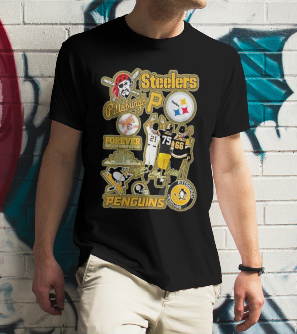 Steelers Penguins Pittsburgh Forever Fan Sports Icons And Passion T-Shirt