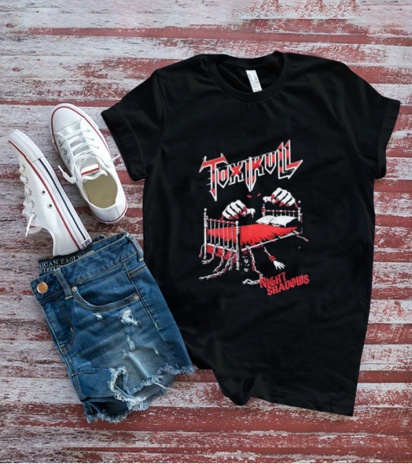 Toxikull Night Shadows Ghostly Red Chains And Claws T-Shirt