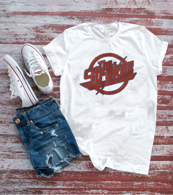 The Strokes Vintage Distressed Red Circle Magna Classic T-Shirt