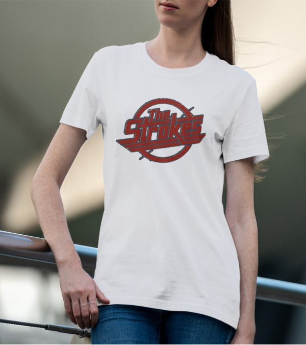 The Strokes Vintage Distressed Red Circle Magna Classic T-Shirt