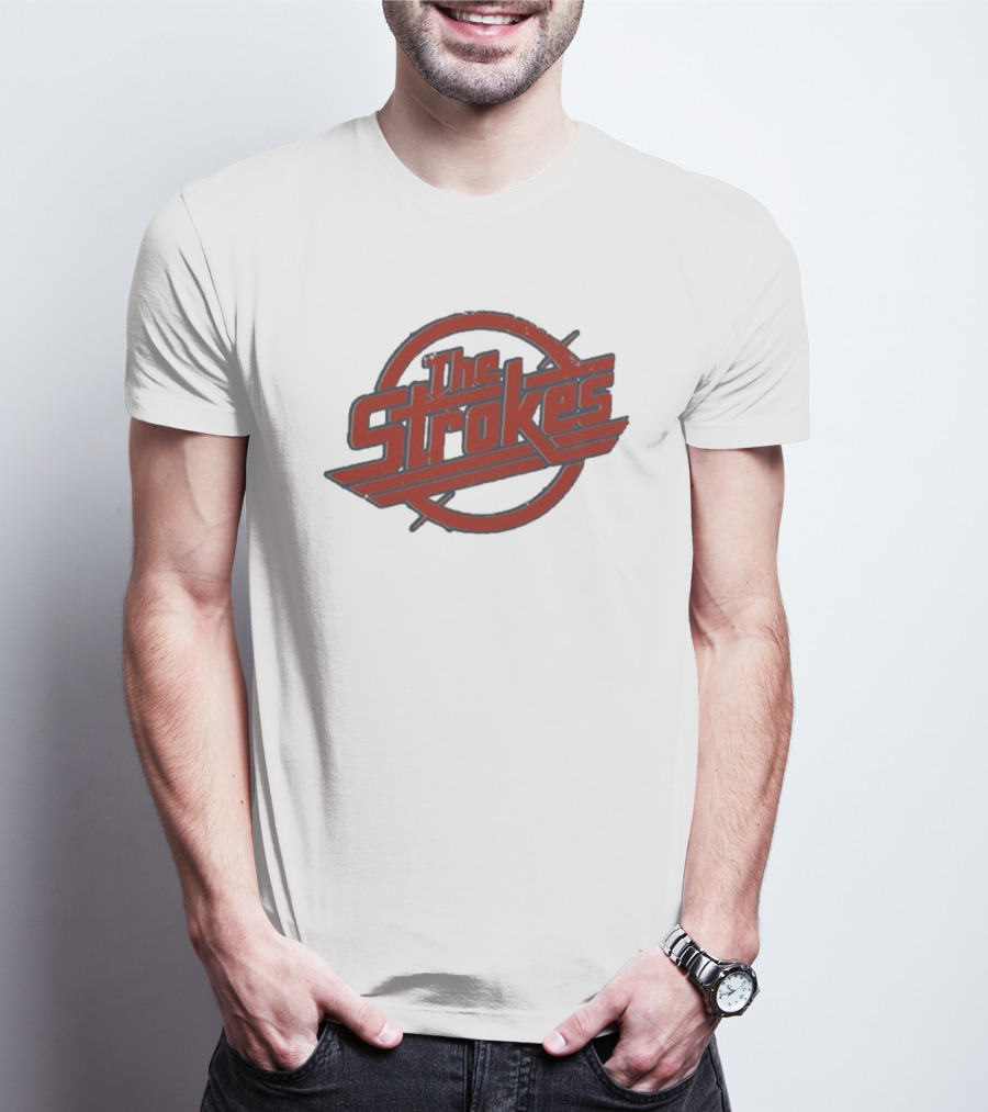 The Strokes Vintage Distressed Red Circle Magna Classic T-Shirt