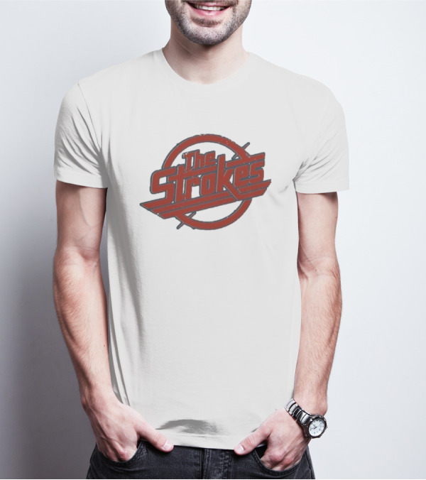 The Strokes Vintage Distressed Red Circle Magna Classic T-Shirt