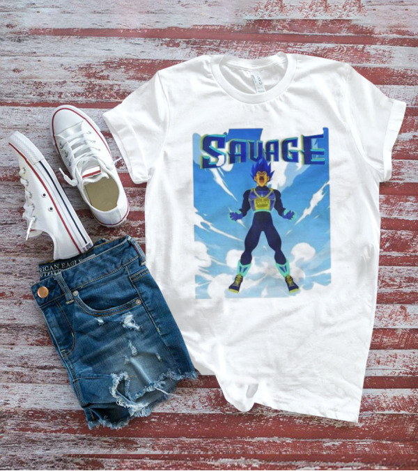 Vegeta Blue Saiyan Savage Super Warrior Transformation Scene T-Shirt