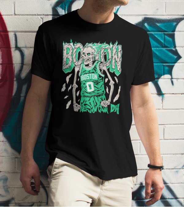 Drip Heads Celtics Boston Skeleton Jersey DH 0 T-Shirt
