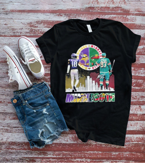 Minnesota Vikings Justin Jefferson Minnesota Wild Kirill Kaprizov Minnesota Proud T-Shirt