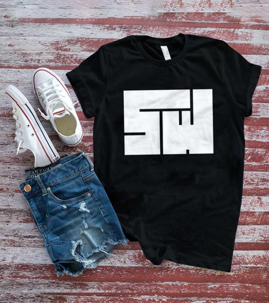 Sw Minimal Second Wind Puzzle Style Monogram T-Shirt