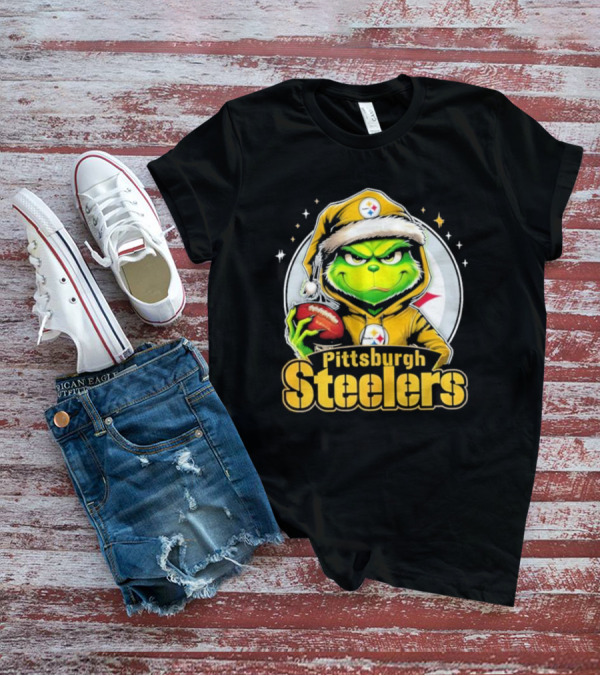 The Grinch Pittsburgh Steelers Christmas Football Crossover T-Shirt