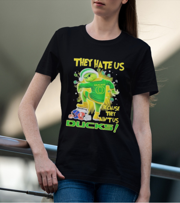 They Hate Us Because They Ain't Us Ducks Merry Christmas T-Shirt