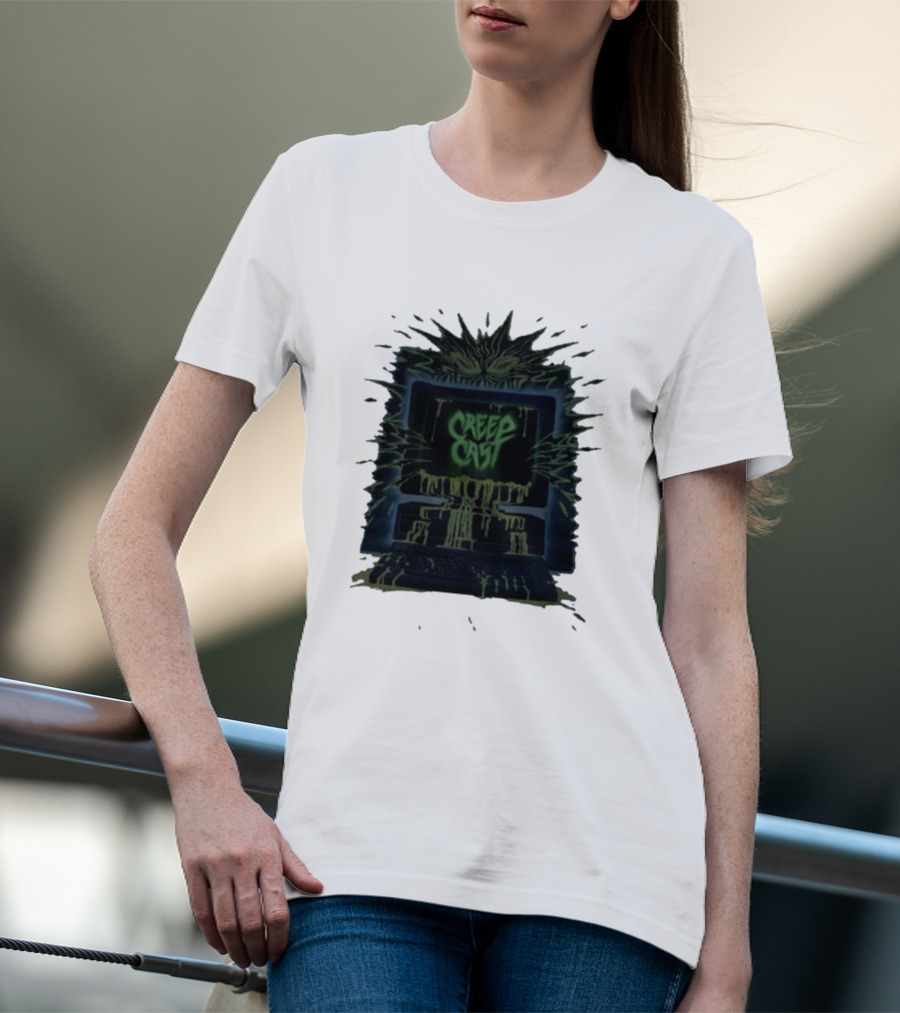 Creep Cast Horror Computer Monster Who Up Creepin T-Shirt