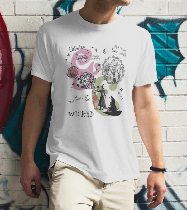 Unlimited Not Your Basic Witch Two Best Friends Wicked Unlikely Friendship T-Shirt