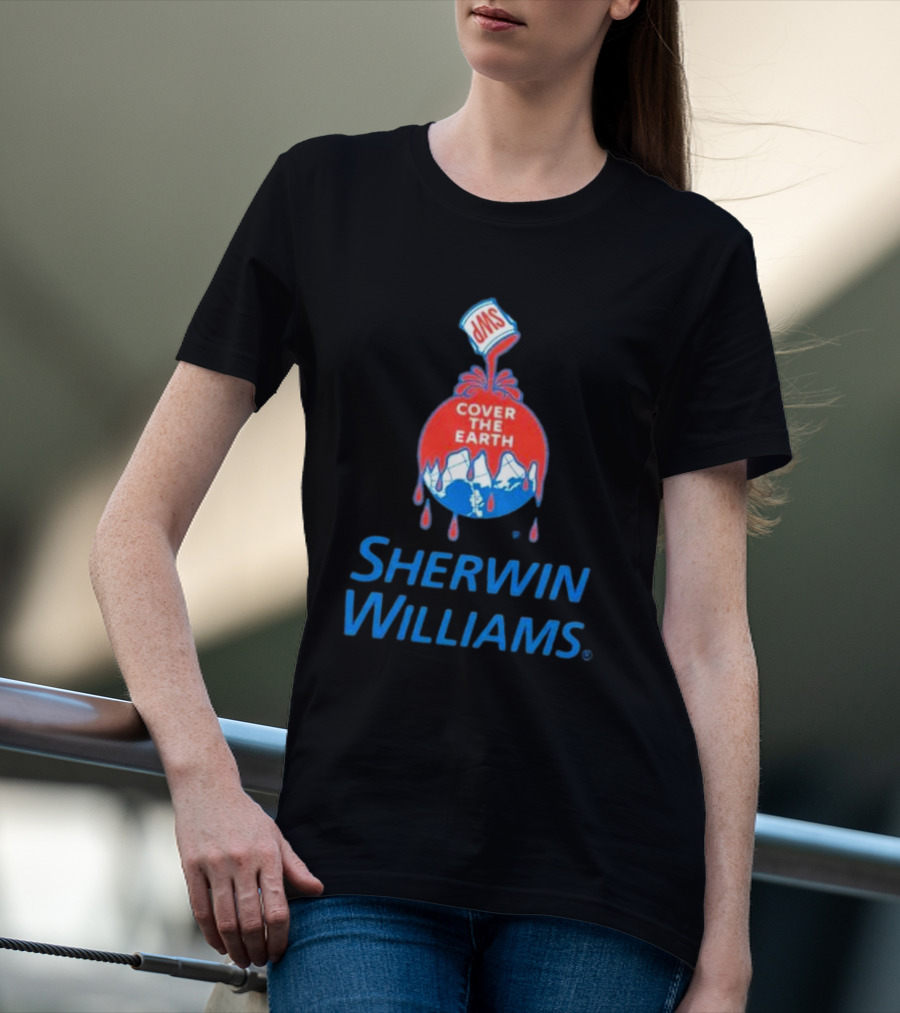 Sherwin Williams Cover The Earth Logo Iconic Branding T-Shirt