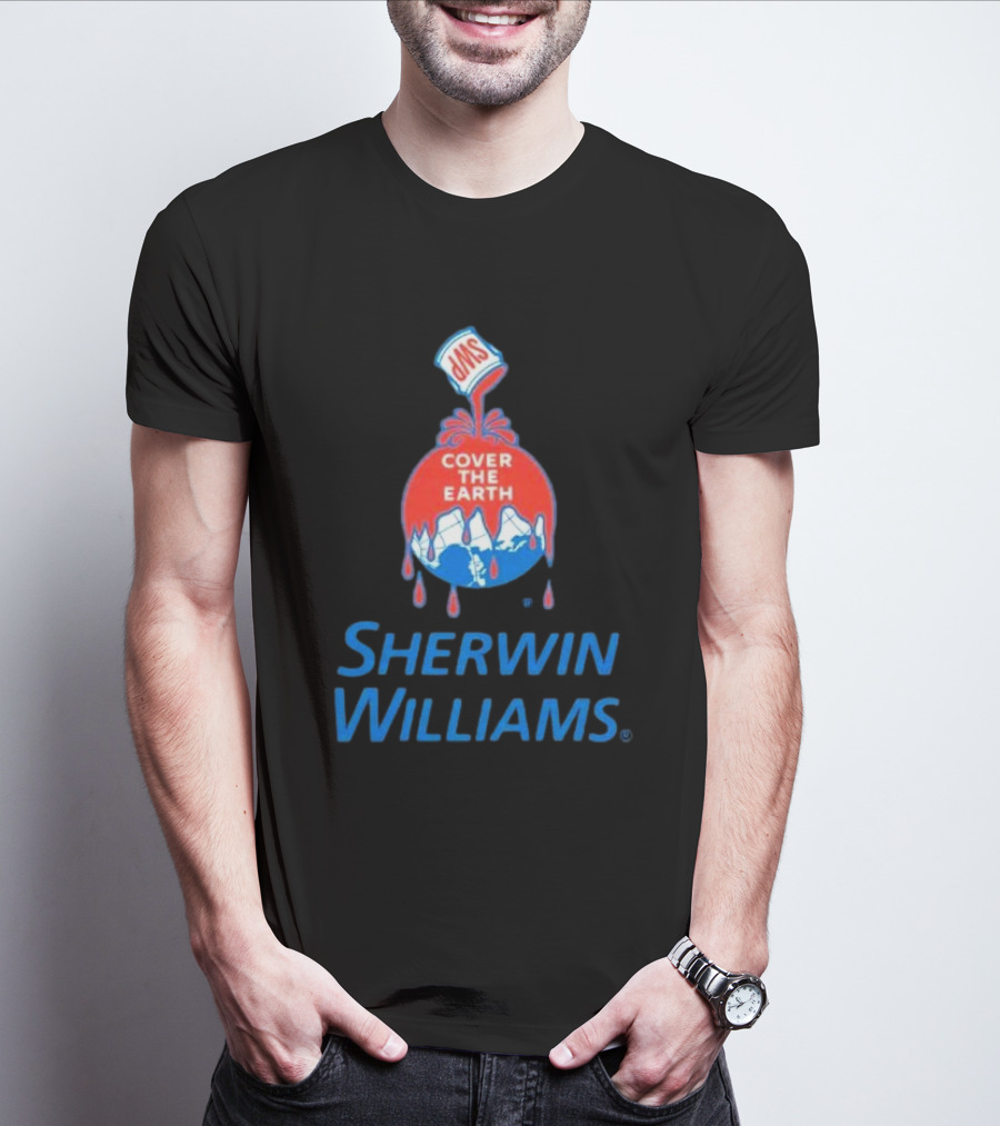 Sherwin Williams Cover The Earth Logo Iconic Branding T-Shirt
