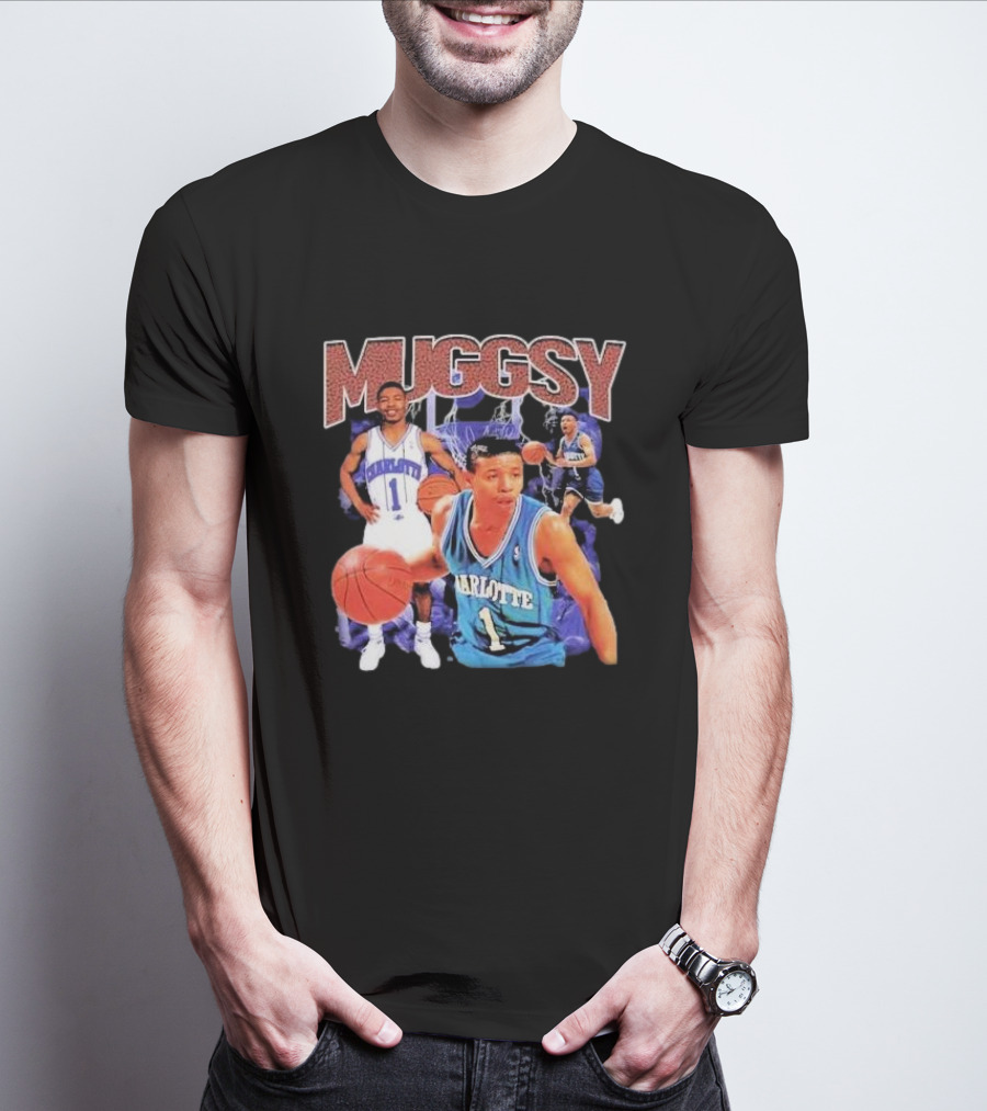 Muggsy Bogues Charlotte Basketball Legend T-Shirt