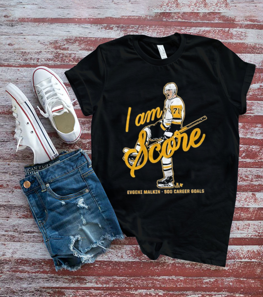 I Am Score Evgeni Malkin 500 Career Goals 71 T-Shirt