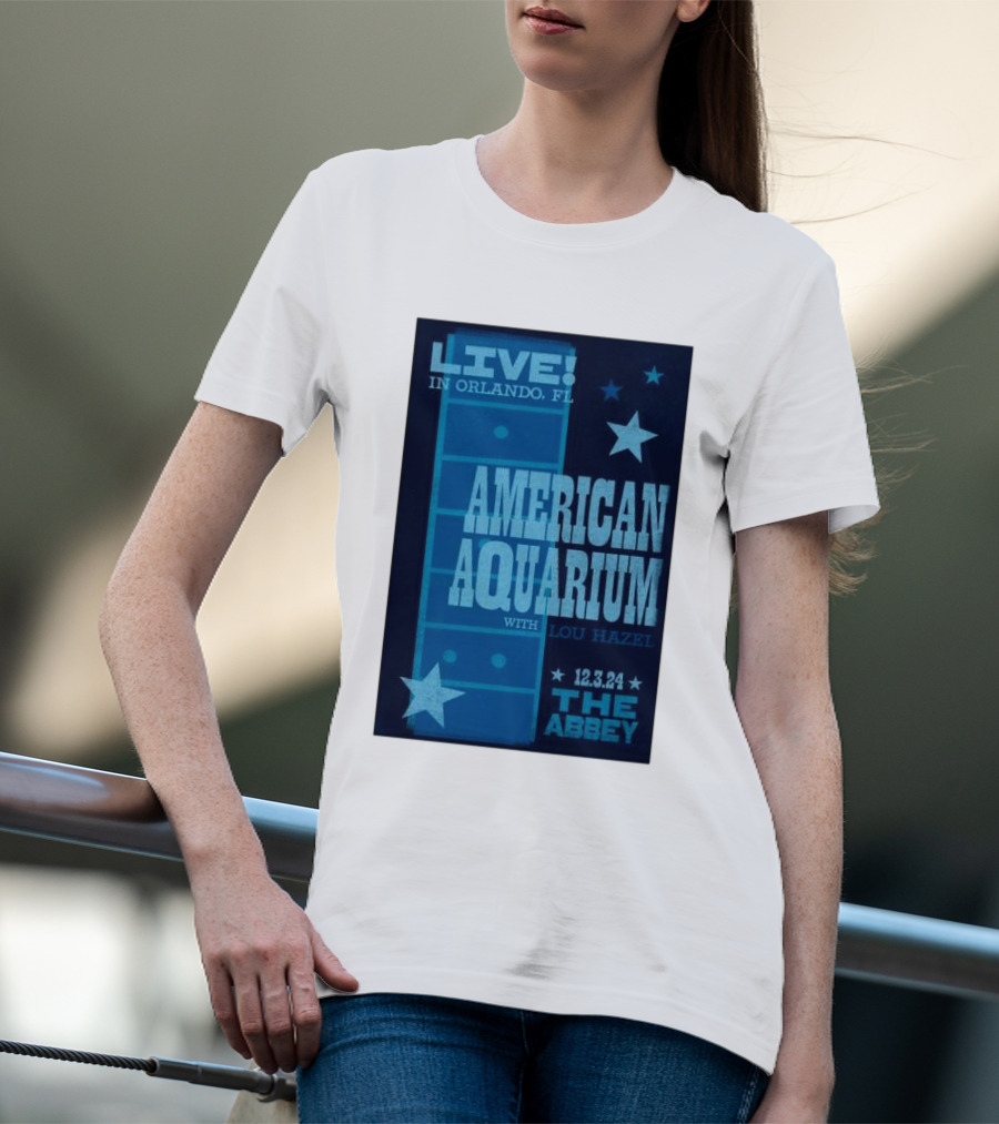 LIVE American Aquarium With Lou Hazel The Abbey Orlando FL 12.3.24 T-Shirt