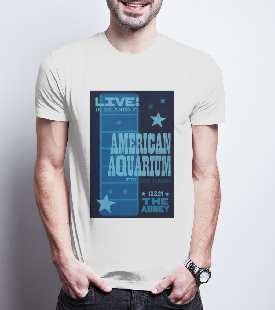 LIVE American Aquarium With Lou Hazel The Abbey Orlando FL 12.3.24 T-Shirt
