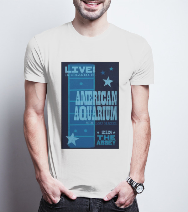 LIVE American Aquarium With Lou Hazel The Abbey Orlando FL 12.3.24 T-Shirt