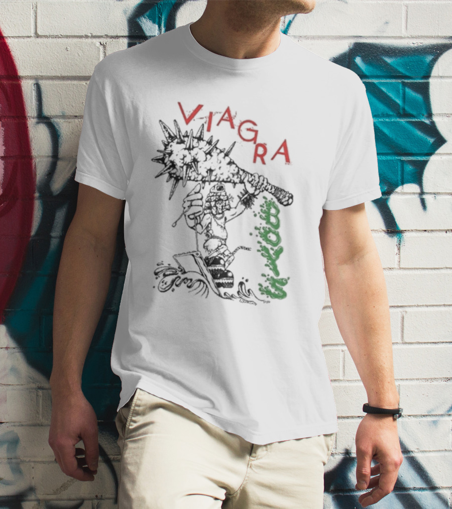 Viagra Boys Surfing Caveman With Spiked Club T-Shirt