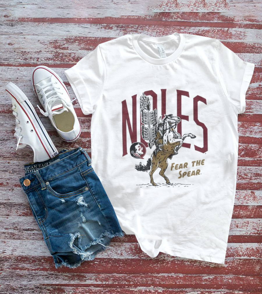 Homefield Men’s Noles Osceola And Renegade Fear The Spear Logo And Horse T-Shirt