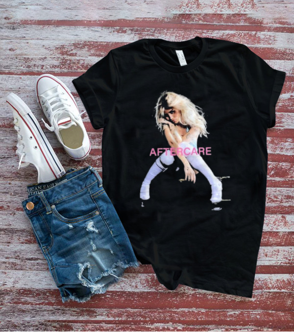 AFTERCARE Album Cover Girl In White T-Shirt