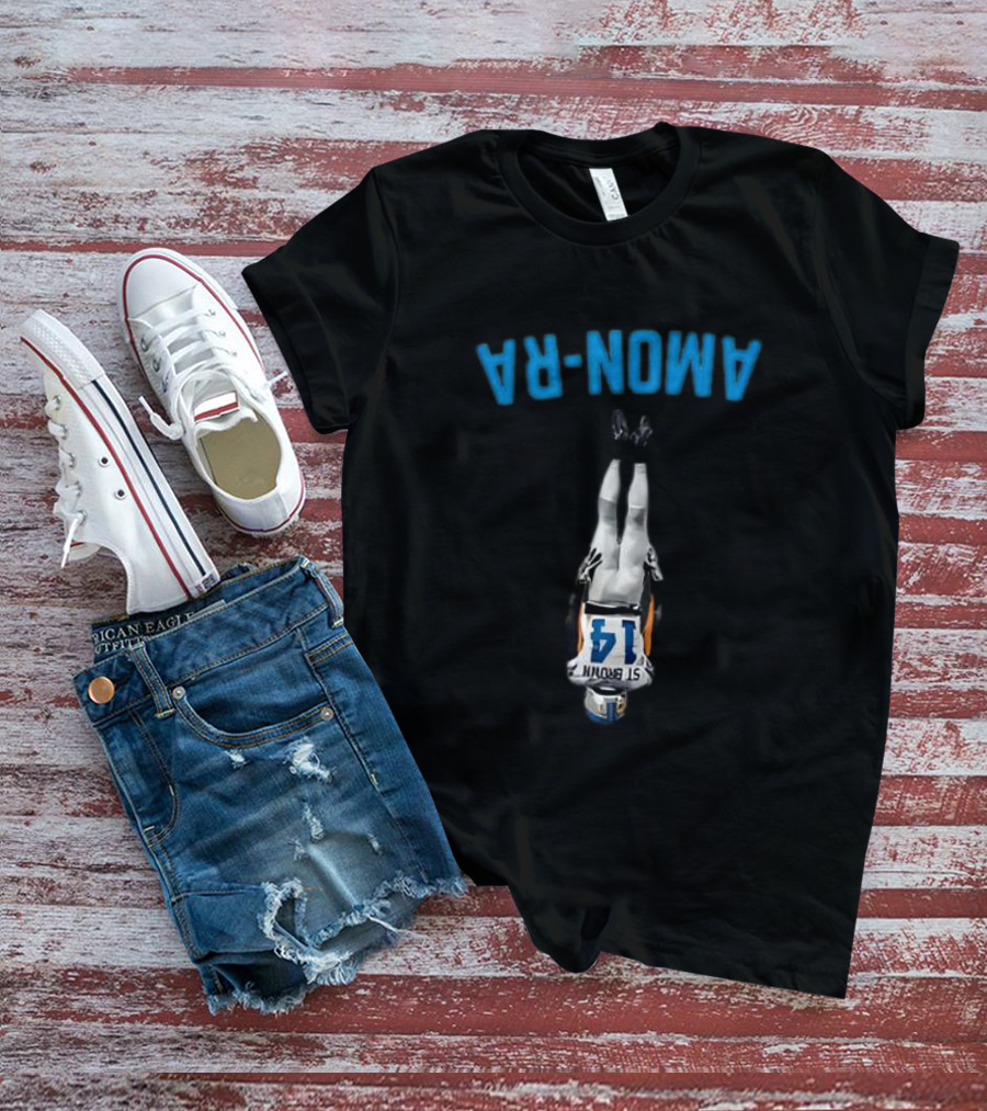 Amon-Ra St. Brown 14 Middle Finger T-Shirt