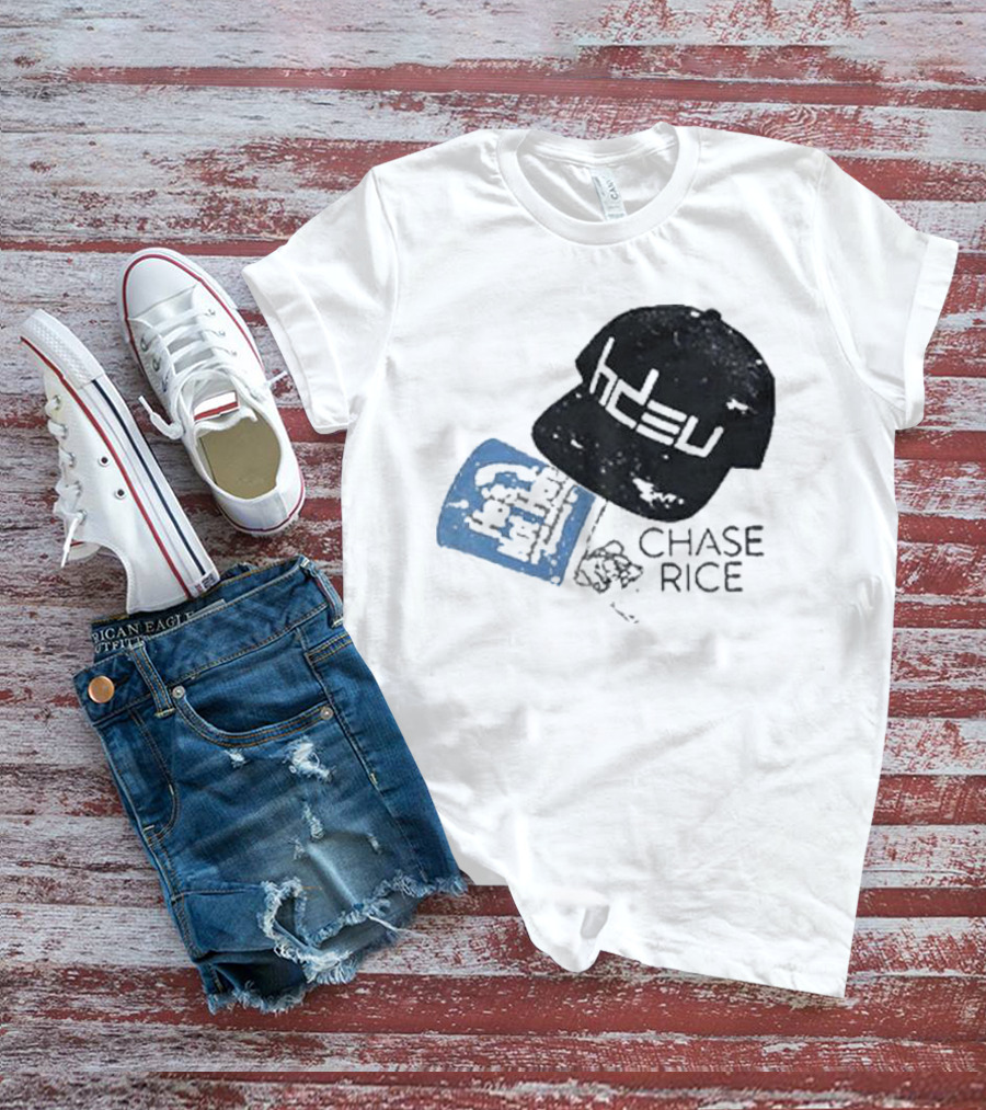 CHASE RICE HDEU Gear Hat And Blue He’s Not Here Text T-Shirt