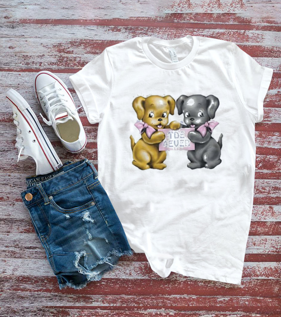 The Driver Era Tde 4ever Dogs With Pink Bows T-Shirt