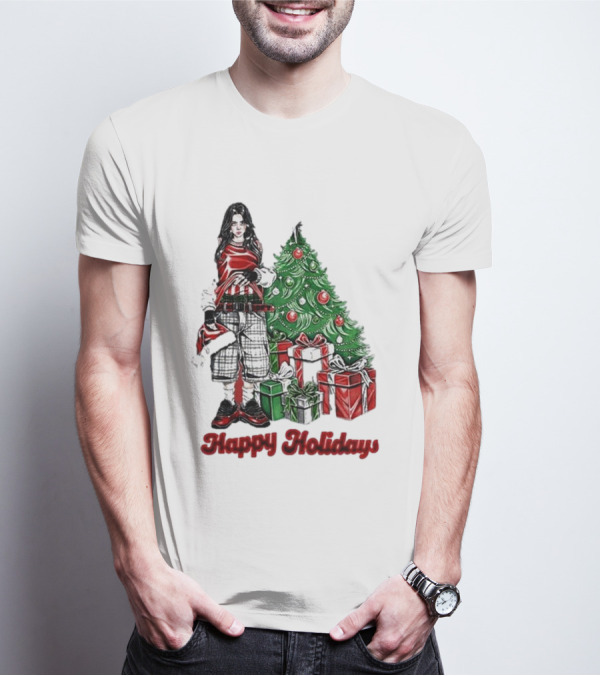 Happy Holidays From Billie Eilish Christmas Tree And Gifts T-Shirt