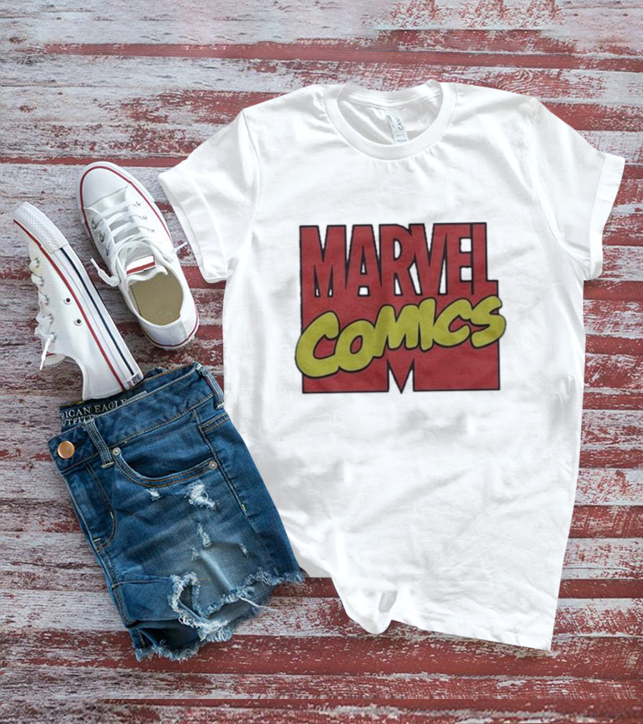 Marvel Comics Retro 1990 Bold Red Yellow T-Shirt