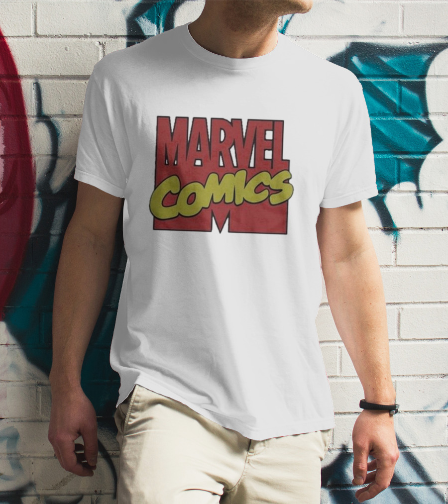 Marvel Comics Retro 1990 Bold Red Yellow T-Shirt