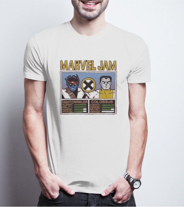 Marvel Jam Nightcrawler Colossus Teleport Agility Strength Osmium T-Shirt