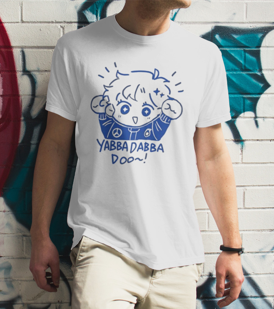 Silly George Yabba Dabba Doo Cute Cartoon Character With Peace Sign Jacket T-Shirt