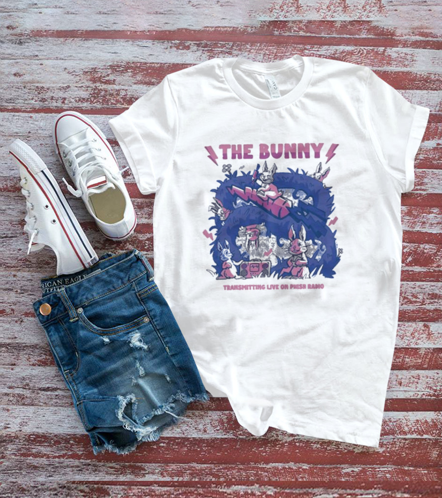 The Bunny Transmitting Live On Phish Radio Navy Broadcast Scene T-Shirt