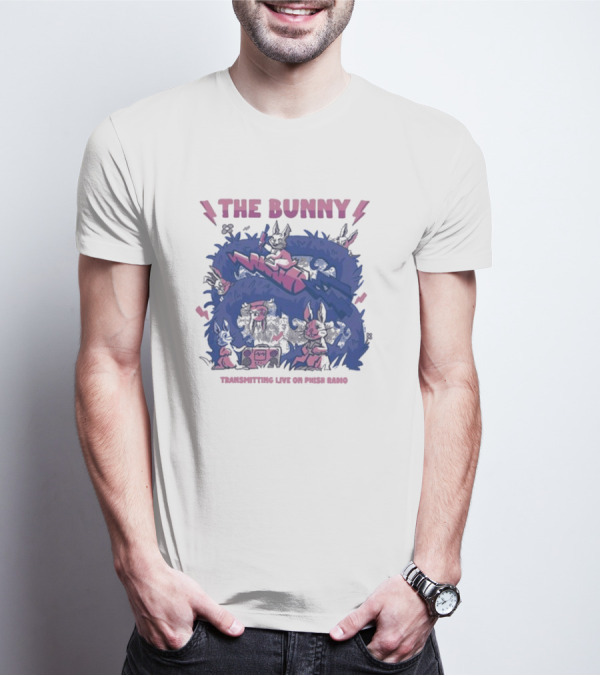 The Bunny Transmitting Live On Phish Radio Navy Broadcast Scene T-Shirt