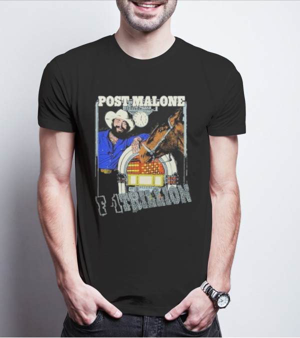 Post Malone F-1 Trillion Juke Box Cowboy And Horse Scene T-Shirt