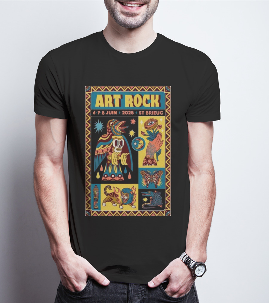 Art Rock Festival 2025 St Brieuc June 6-8 Bretagne France T-Shirt