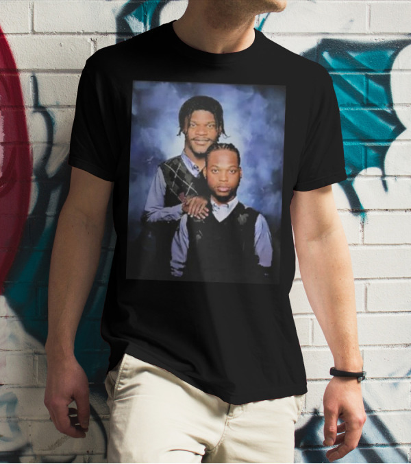 Lamar Jackson And Derrick Henry Step Brothers Movie Parody Baltimore Ravens T-Shirt