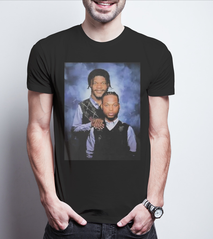 Lamar Jackson And Derrick Henry Step Brothers Movie Parody Baltimore Ravens T-Shirt