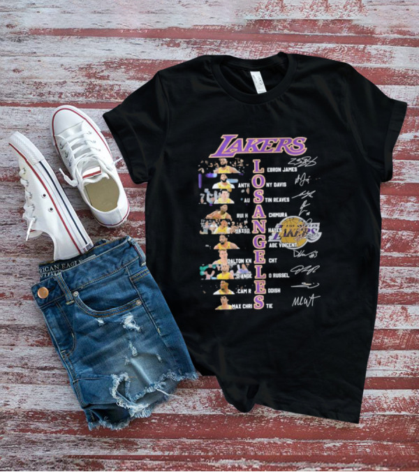 Lakers Los Angeles Signature LeBron James Anthony Davis Austin Reaves Rui Hachimura Hayes Vincent Kn CHT Russell D'Lo Christie T-Shirt
