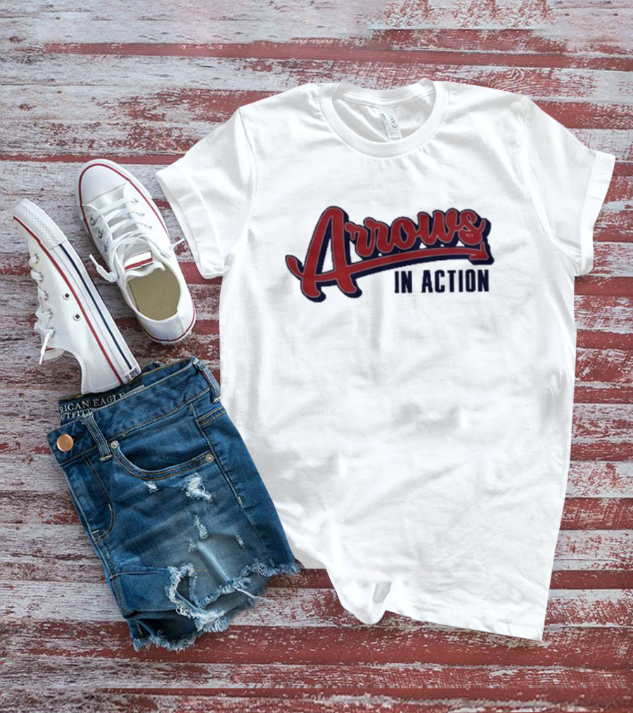 Arrows In Action Vintage Athletic Script T-Shirt